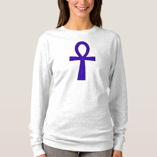 Blue Ankh Volwassen Kleding T-shirt (Voorkant)