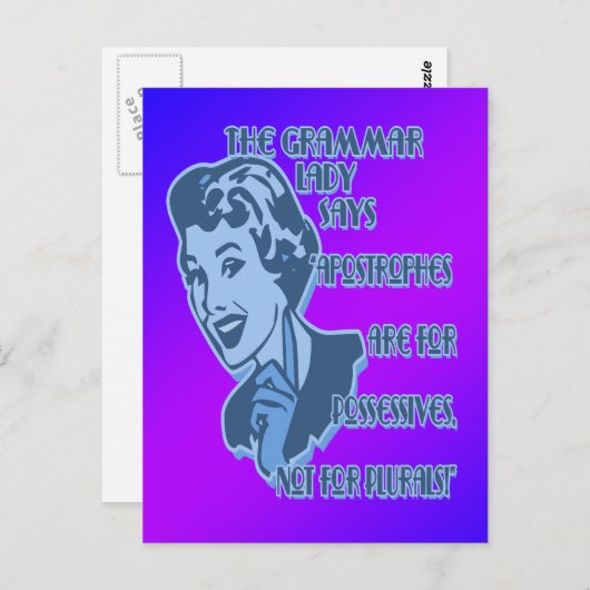 Blue Apostrophes Briefkaarten (Voorkant / Achterkant)