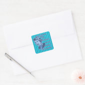 Blue Apostrophes vierkante Stickers (Envelop)