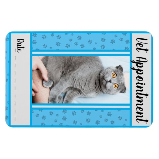 Blue Appointment Card van de lokale Vet Magneet (Horizontaal)