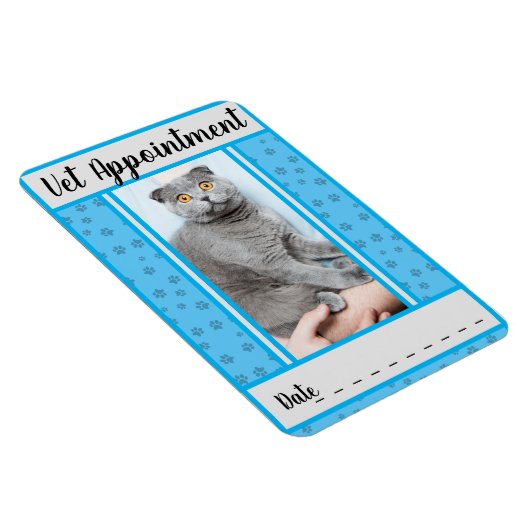 Blue Appointment Card van de lokale Vet Magneet (Rechterzijde)