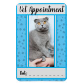 Blue Appointment Card van de lokale Vet Magneet (Verticaal)
