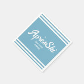 Blue Apres Ski Custom Ski Resort Party Servet (Hoek)