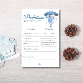 Blue April Showers Baby shower Voorspellingen Game