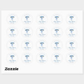 Blue April Showers brengen May Flower Baby shower Ronde Sticker (Vel)