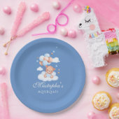 Blue Aqiqah Baby Boy Paper Plates Papieren Bordje (Feest)