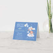 Blue Aqiqah It’s a Boy Birth Announcement Card Aankondiging (Voorkant)