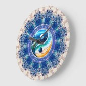 Blue Aqua Balance Rise Journey  Change Affirmation Grote Klok (Hoek)