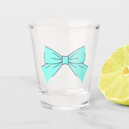 Blue Aqua Bow Shot Glas