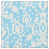 Blue Aqua Casbah Damask Stof (Close Up)