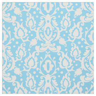 Blue Aqua Casbah Damask Stof