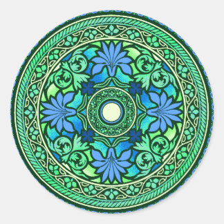 Blue & Aqua Disk Indian Wedding Invitation Sticker