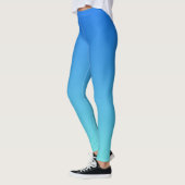 Blue Aqua Gradient Ombre All-Over-Print Leggings (Links)