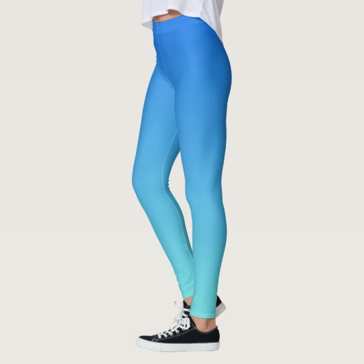Blue Aqua Gradient Ombre All-Over-Print Leggings (Links)
