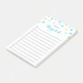 Blue Aqua Green Confetti Wat te doen in deze lijst Post-it® Notes (Schuin)