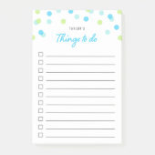 Blue Aqua Green Confetti Wat te doen in deze lijst Post-it® Notes (Voorkant)