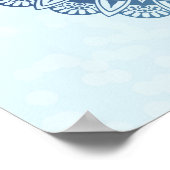 Blue Aqua Lotus Henna Mandala Print (Hoek)