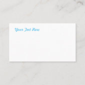 Blue Aqua Mandala Rosette Retro Hippie Visitekaartje (Achterkant)