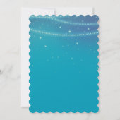 Blue Aqua Mermaid Sparkle Verjaardag Kaart (Achterkant)