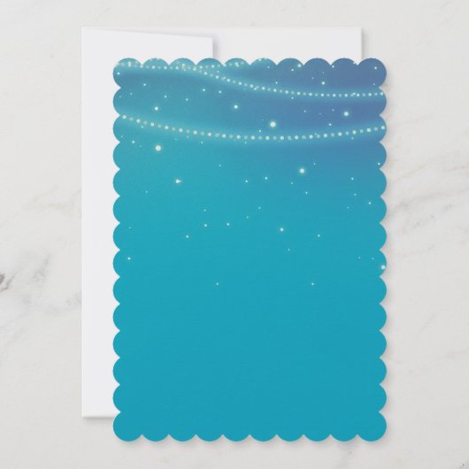 Blue Aqua Mermaid Sparkle Verjaardag Kaart (Achterkant)