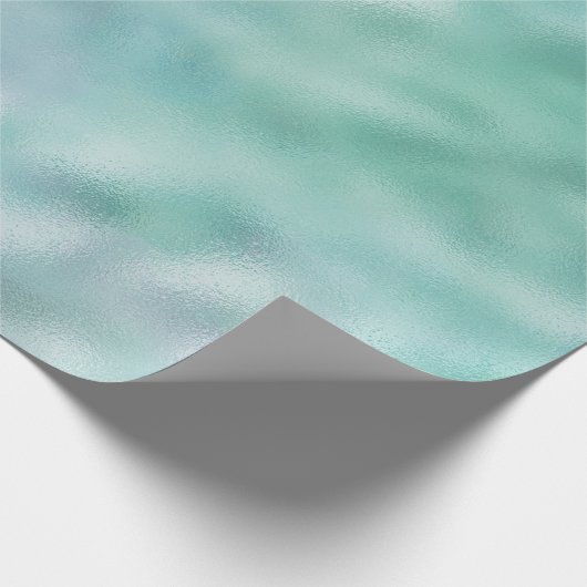Blue Aqua Mint Ombre Cadeaupapier (Hoek)