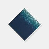 Blue Aqua Navy Glitter Sparkle Verjaardagsfeestje Servetten (Hoek)