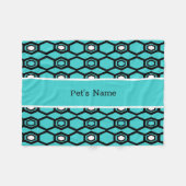 Blue Aqua Personalized Dog Blankets Blankets Fleece Deken (Voorkant (Horizontaal))