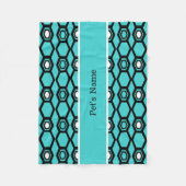 Blue Aqua Personalized Dog Blankets Blankets Fleece Deken (Voorkant)