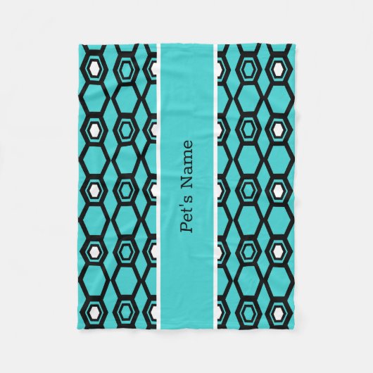 Blue Aqua Personalized Dog Blankets Blankets Fleece Deken (Voorkant)