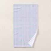  Blue Aqua Praire Plaid Bad Handdoek (Handdoek)