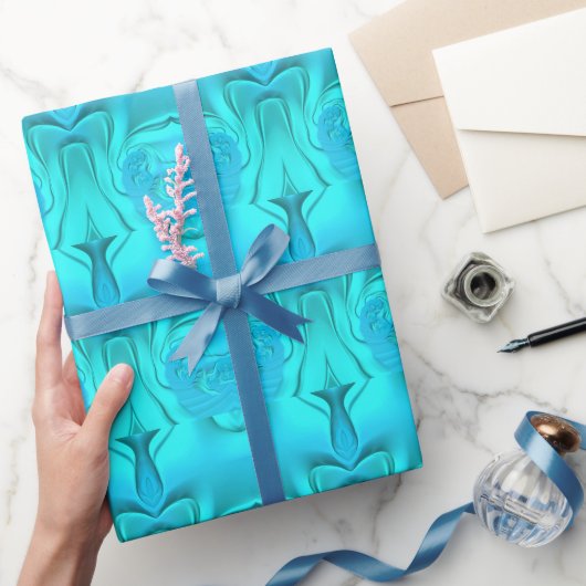 ~ BLUE AQUA Shades ~ STARTLINGLY 3D ~ Cadeaupapier (Geschenken)