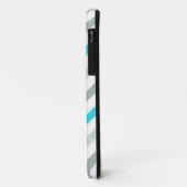Blue/Aqua Tri Tone Chevron iPhone 5 Hoesje (Achterkant/links)