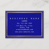 Blue Aquamarine Cobalt Golden Velvet White Vip Visitekaartje (Achterkant)
