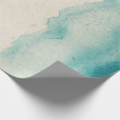 BLUE aquarelle waterverf kraft oceaan Cadeaupapier (Hoek)