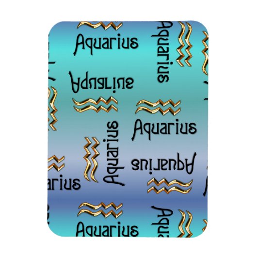 Blue Aquarius, Sign of the Zodiac. Magneet (Verticaal)