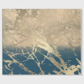 Blue Aquatic Blauwgroen Gold Marble Sand Glitter S Cadeaupapier (Vlak)