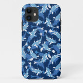 Blue Aquatic Pattern - Koi Fish Case-Mate iPhone Case (Achterkant)