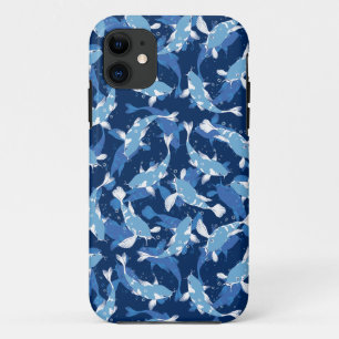Blue Aquatic Pattern - Koi Fish Case-Mate iPhone Case