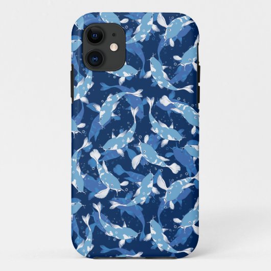 Blue Aquatic Pattern - Koi Fish Case-Mate iPhone Case (Achterkant)