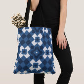 Blue Arabesque Pattern Tas (Dichtbij)