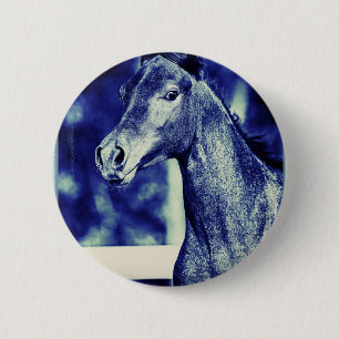 Blue Arabian Digital Art Ronde Button 5,7 Cm