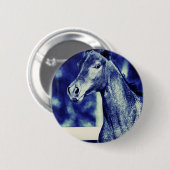 Blue Arabian Digital Art Ronde Button 5,7 Cm (Voorkant /achterkant)