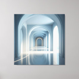 Blue Arch Corridor” Canvas Afdruk