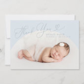 Blue Arch Lijst Thank You Geboorteaankondiging Aankondiging (Voorkant)