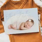 Blue Arch Lijst Thank You Geboorteaankondiging Aankondiging