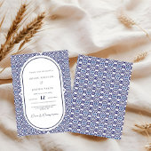 Blue Arch Mexicaanse Talavera Spaanse bruiloft Kaart