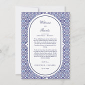 Blue Arch Mexico Welkom & dank u Wedding note (Voorkant)
