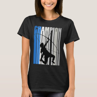 Blue Archery Champion Girls Birthday Competition T T-shirt