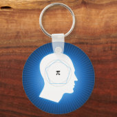 Blue Archimedes' Approximation of Pi Sleutelhanger (Voorkant)