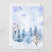 Blue Arctic Animals Baby shower Kaart (Achterkant)